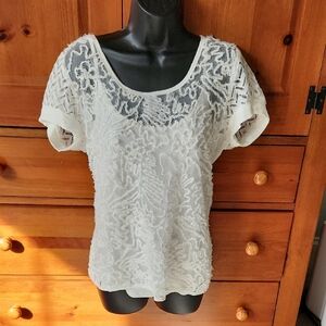 Karen Kane Ivory Lace Blouse